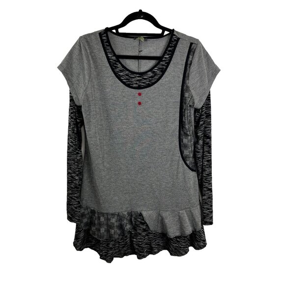 Dolcezza Multi-Patterned Sweater/Mini Dress Women's Size S - Picture 1 of 10